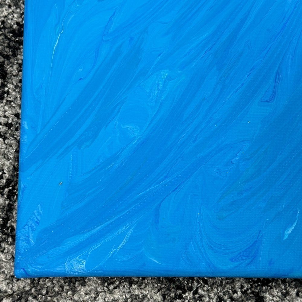 Abstract Blue Canvas Art - Picture 4 of 5